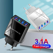 EU/US Plug USB Charger Quick Charge 3.0 For Phone Adapter for iPhone 12 Pro Max Tablet Portable Wall Mobile Charger Fast Charger