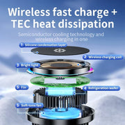 30W ice Cooling Magnetic Wireless Car Charger for iPhone15 14 13 12 Pro Max MacSafe Car Phone Holder Fast Charging Station