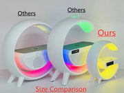 Multifunction Wireless Charger Stand Pad RGB Light Alarm Clock Speaker For iPhone Samsung Xiaomi Mini Fast Charging Dock Station